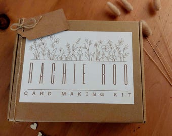 DIY Card Making Gift Box: Recycled Card, Stencils & Embellishments