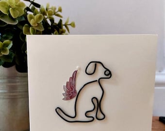 Dog Bereavement Card. Loss of dog card. Labrador dog sympathy card. Handmade. Dog memorial card. Dog memorial