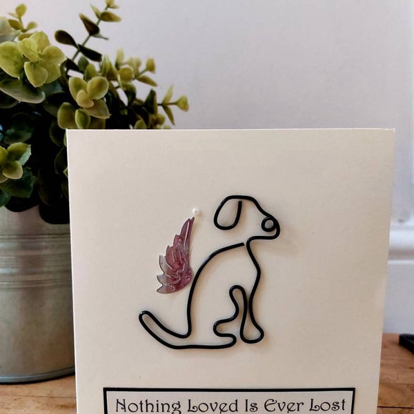 Dog Bereavement Card. Loss of dog card. Labrador dog sympathy card. Handmade. Dog memorial card. Dog memorial