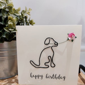 Verjaardagskaart hond in braille. Bedankkaart in braille. Gefeliciteerdkaart in braille. Gepersonaliseerd. Cadeau-ideeën in braille