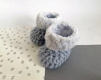 Crochet Baby Bootie - Cosy Cuff Bootie - Handmade Baby Boots - Crochet Baby - Unisex Baby - Baby Ugg Booties