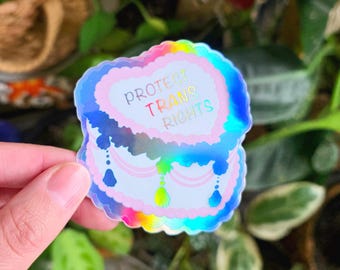 Protect Trans Rights Cake Sticker