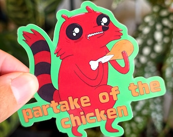 Partake of the Chicken Adventure Time Sticker