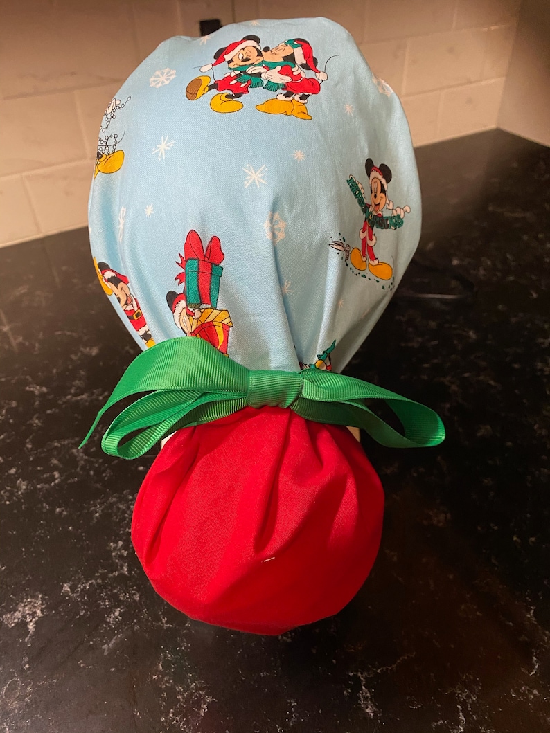 Mickey Mouse Christmas Scrub Hat-Minnie Mouse Christmas Scrub Cap-Disney Christmas Scrub Cap-Disney Christmas Scrub Cap Christmas Scrub Cap