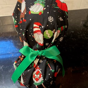 Gnome Christmas Scrub Cap- Gnome Scrub Cap- Christmas Scrub Cap- Christmas Gnome Scrub Cap- Ponytail Scrub Cap-Gnome OR Scrub Cap