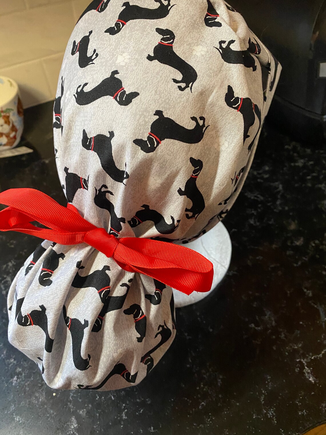 Dachshund Scrub Hat Dachshund Scrub Cap Women's Ponytail Etsy