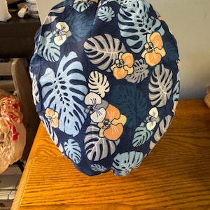 Floral Tieback Scrub Cap-Lilly Inspired Scrub Cap-Or Scrub Cap- Blue Floral Scrub Cap- Floral Blooms Scrub Cap-ER Scrub Cap-Floral Cap