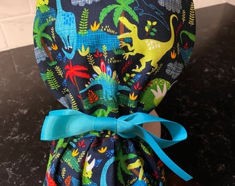 Dinosaur Scrub Hat-dinosaur Scrub Cap- Women display picture 2