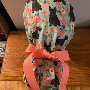 Scottish Terrier Scrub Cap-Scottish Terrier OR Scrub Cap-Ponytail Scrub Cap-Scottish Terrier Scrub Cap- Dog Scrub Cap-Black Lab Tropical Cap