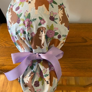 English Bulldog Scrub Cap- English Bulldog OR Scrub Cap- Dog Scrub Cap- English Bulldog Surgical Cap- OR Scrub Cap- Nursing Scrub Cap