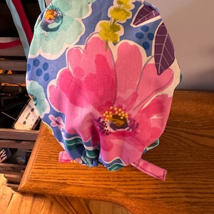 Summer Blooms Tieback Scrub Cap-Lilly Inspired Scrub Cap-Or Scrub Cap- Lilly Scrub Cap-Lilly Summer Blooms Scrub Cap-ER Scrub Cap-Floral Cap