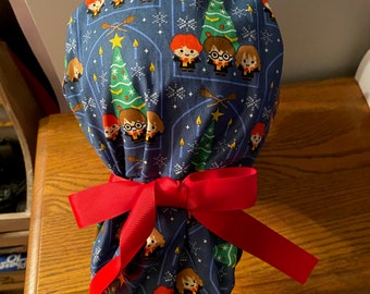 Christmas Scrub Hat -Scrub Cap- Women's Scrub Hat-Scrub Cap- OR Christmas Scrub Cap- Scrub Cap-Nursing Scrub Cap-CRNA Scrub Cap-ER Scrub Cap