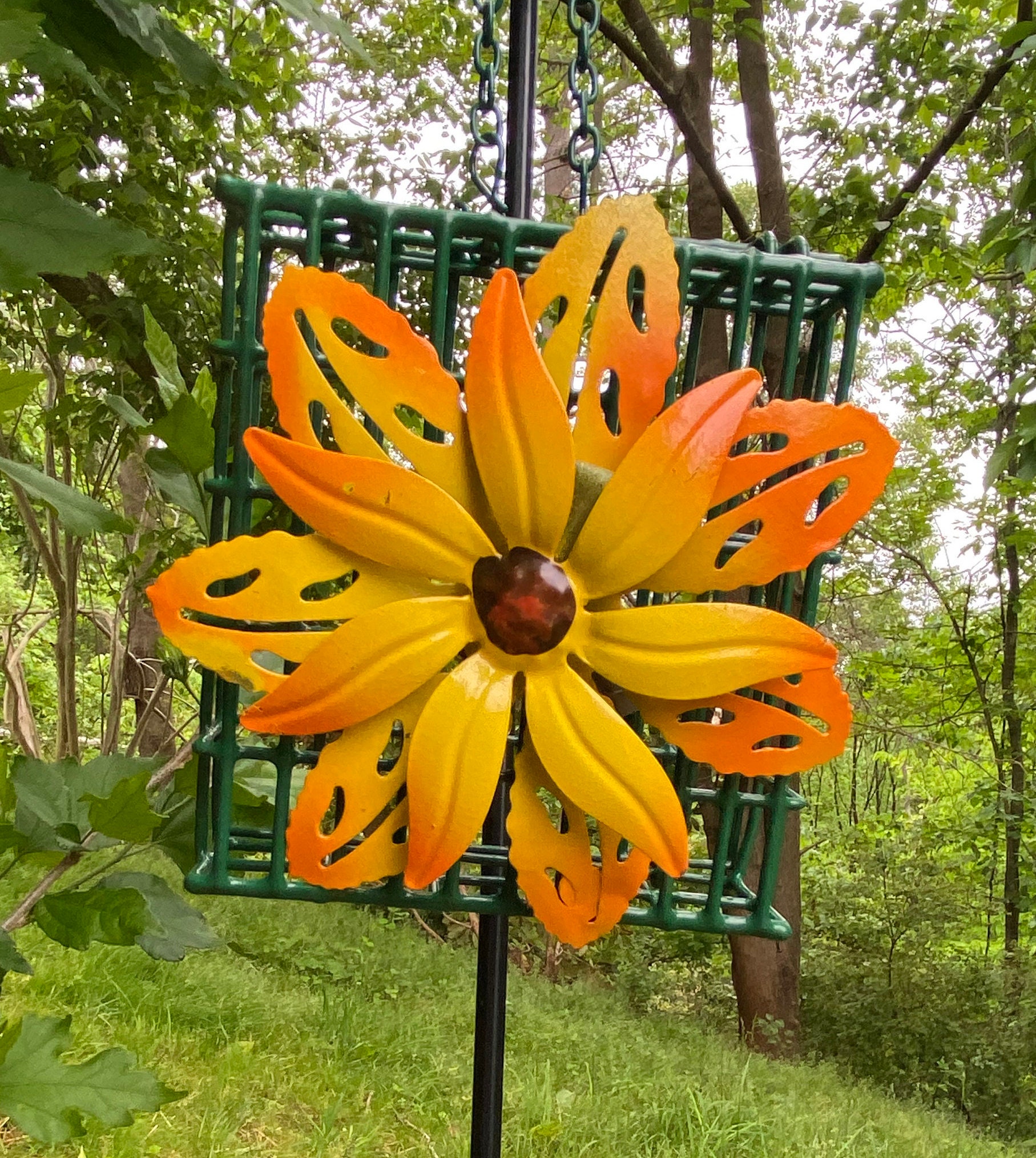 Sunflower Suet Bird Feeder Suet Bird Feeder Yard Art Bird Etsy