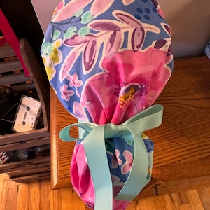 Summer Blooms Scrub Cap- Lilly Inspired Scrub Cap-Or Scrub Cap- Lilly Scrub Cap-Lilly Summer Blooms Scrub Cap- ER Scrub Cap-Floral Scrub Cap