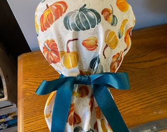 Pumpkin Scrub Cap- Fall Scrub Cap- Pumpkins and Gourds Scrub Cap- Fall OR Scrub Cap-Nursing Scrub Cap-Surgical Scrub Cap- Fall Surgical Cap