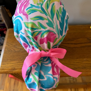 Island Blooms Scrub Cap- Lilly Inspired Scrub Cap-Or Scrub Cap- Lilly Scrub Cap-Lilly Island Blooms Scrub Cap- ER Scrub Cap-Floral Scrub Cap