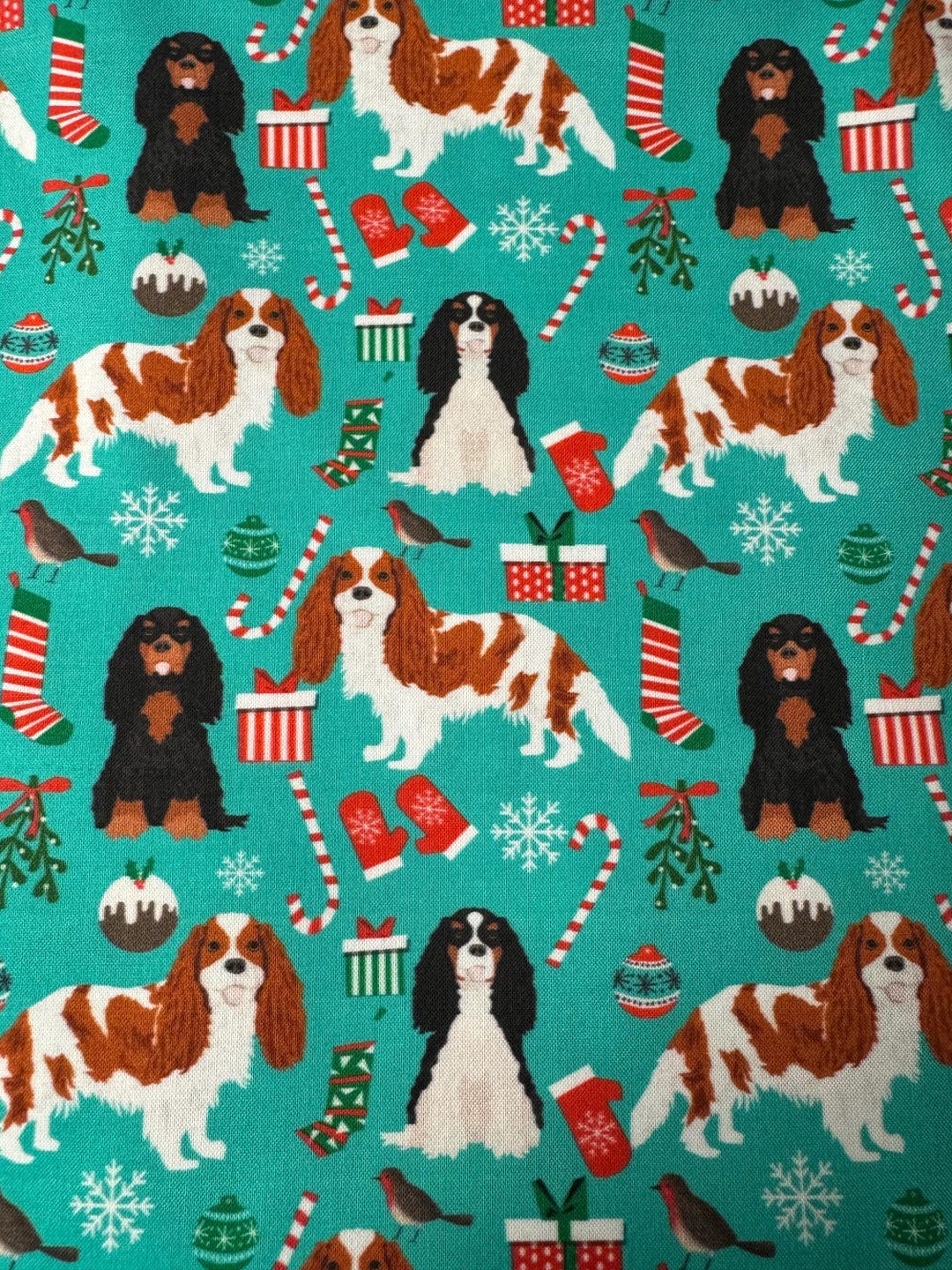 Sweat-shirt Drôle De Noël Pour Chien Cavalier King Charles Spaniel Avec Chapeau De Père Noël