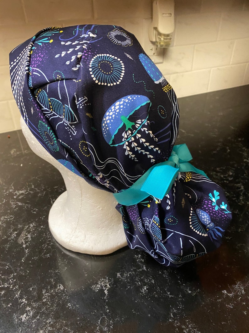 Jellyfish Scrub CapJellyfish Scrub Hat Ocean Scrub Hat Etsy