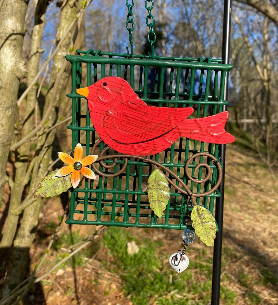 Wild Bird Suet Bird Feederred Bird Suet Bird Feeder Suet Etsy UK