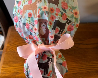 Pitbull Scrub Cap- Pitbull Terrier Scrub Cap- Dog OR Scrub Cap- OR Scrub Cap-Pitbull Or Scrub Cap