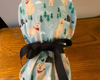 Golden Retriever Scrub Cap-Dog Scrub Cap -Cannon Outdoor Golden Retriever Scrub Cap- Golden Retriever OR Scrub Cap- OR Scrub Cap