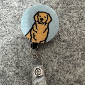 Golden Retriever Scrub Hat-Life is Golden Scrub Cap-Ponytail Scrub Hat-Nursing Hat-Women's Scrub Cap-ID Badge Holder-Stethoscope Cover image 2