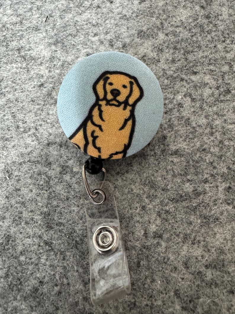 Golden Retriever Scrub Hat-Life is Golden Scrub Cap-Ponytail Scrub Hat-Nursing Hat-Women's Scrub Cap-ID Badge Holder-Stethoscope Cover image 2