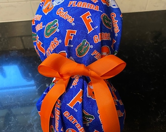 Ponytail Scrub Cap - Scrub Cap-Sunshine State Scrub Cap-Women's Scrub Hat-Ponytail Scrub Hat- OR Surgical Cap- ID Badge Holder
