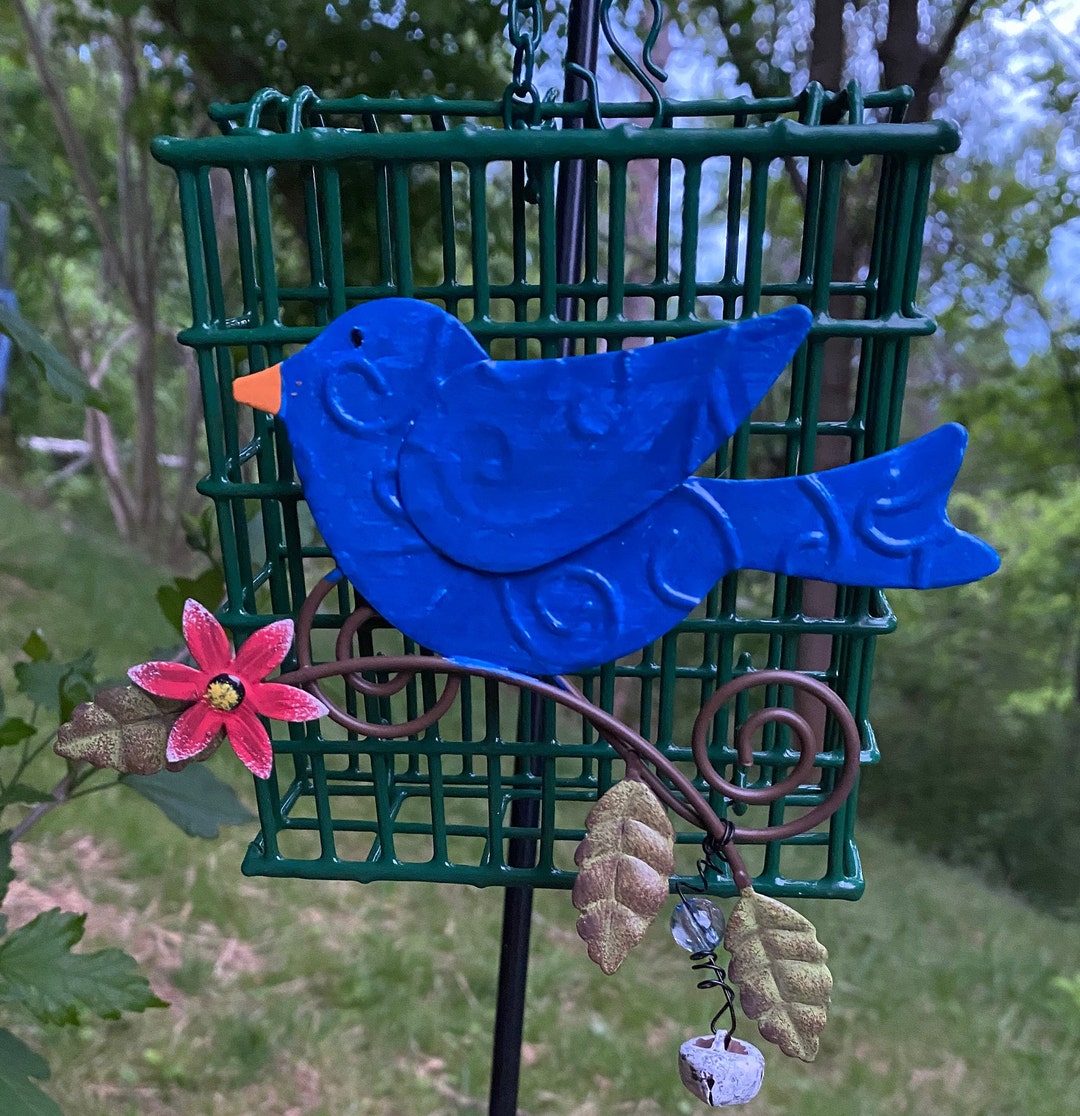 Wild Bird Suet Bird Feederblue Bird Suet Bird Feeder Suet Etsy