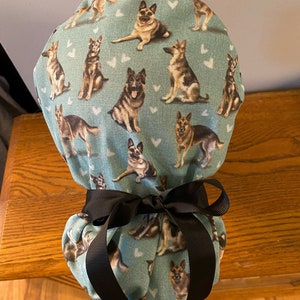 German Shepherd Scrub Cap-German Shepherd OR Scrub Cap Dog Scrub Cap-Surgical Scrub Cap Surgery Scrub Cap-Nursing Scrub Cap-CRNA Scrub Cap