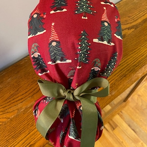 Christmas Scrub Cap-Ponytail Scrub Cap-OR Surgical Hat-Christmas Surgical Cap-Scrub Cap-Ready to Ship JNBC Hat