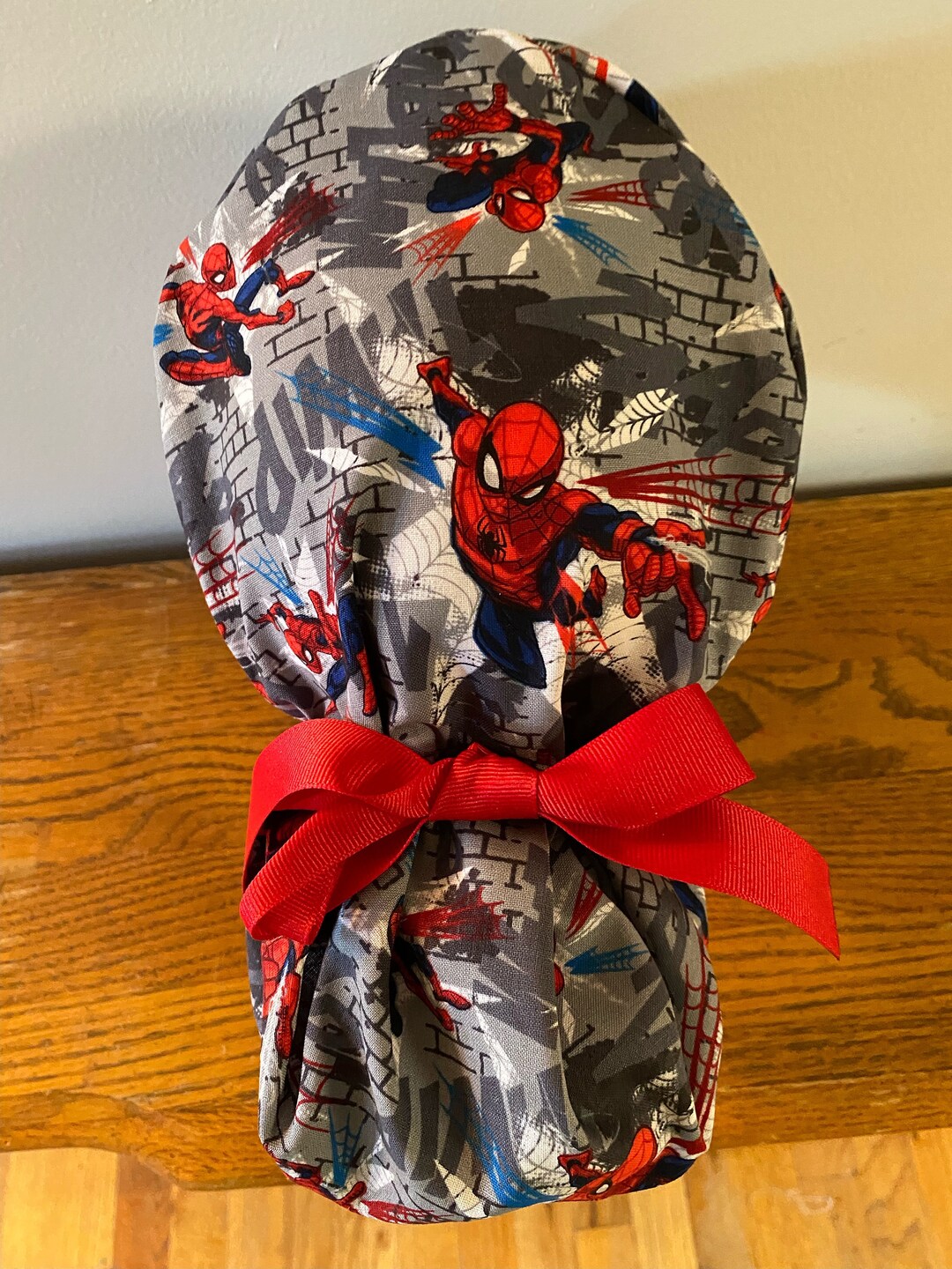 Spiderman Scrub Capspiderman Scrub Hatwomen's Ponytail Etsy