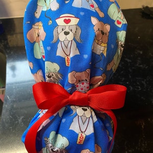 Casquette de récurage pour chien - Chiens déguisés en médecins, infirmières, chirurgiens, travailleurs de la santé- OU Casquette de récurage - Casquette de récurage pour vétérinaire - Casquette de vétérinaire -