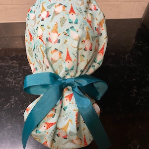 Gnome Christmas Scrub Cap-Christmas Gnome Scrub Cap-Gnome Scrub Cap-Gnome Scrub Hat-OR Scrub Cap-Gnome Surgical Scrub Cap-Surgery Scrub Cap