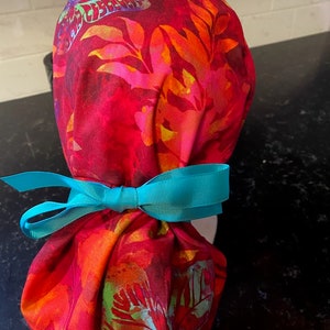 Butterfly Scrub Cap- Women&#39;s Ponytail Scrub Hat- Floral Scrub Hat- Floral Scrub Cap-Surgical Cap-Butterflies and Dragonflies Cap-Medical Cap