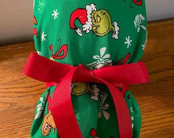 Christmas Scrub Cap- Ponytail Scrub Hat-OR Scrub Cap-Women's Scrub Hat-Scrub Cap- Scrub Cap- Surgery Cap-Scrub Cap Christmas OR Cap-
