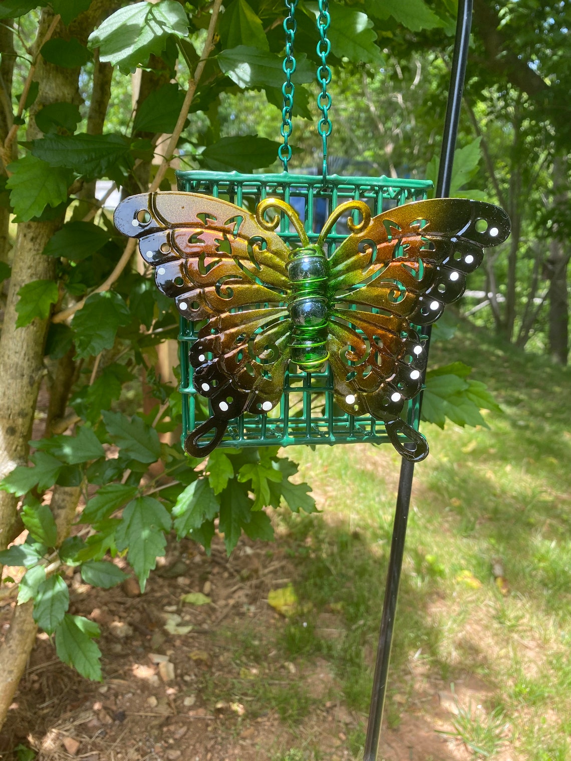 Butterfly Suet Bird Feedersuet Bird Feederyard Art Bird Etsy