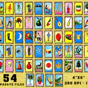 NEW "2023" 4X6 LOTERIA Image | "54 Separate JPGs" Very Nice Border | New Design Restock Special Only this Month!