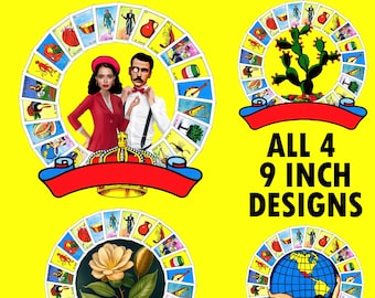 LOTERIA Old School | 4 Versions of Circle Design | NEW Design.