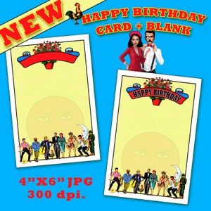 Carte d'anniversaire LOTERIA + modèles vierges