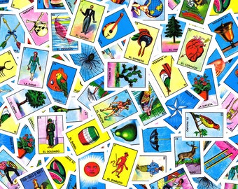 Old School Loteria Deck Card Pattern  | 12&quot;x18&quot;  | 300dpi | Ready to use JPG