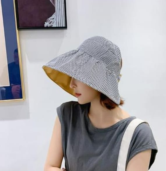 Women's Sun Hat Packable Reversible Foldable Bucket Hat UV Sun Protection  Wide Brim Cap With Detachable Cord, Sun Hat, Fishing Hat 
