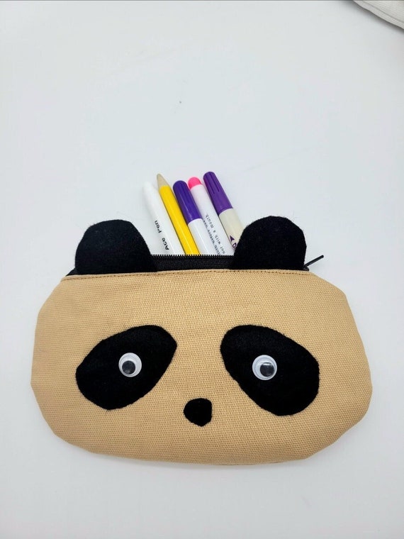 Panda Pencil Case, Zippered Pencil Pouch, Cute Handmade Pencil Case, Panda  Bear Pencil Bag, Gift for Kids, Gift for Her, Makeup Pouch 