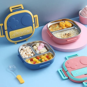 Toddler or Kids Stainless Steel Lunch Box, Kids School Lunch Box, Cute Lunch Box