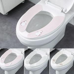 3 Pairs- Toilet Seat Warmer Cover, Stick on Toilet Seat Cover, Padded Cushion Toilet Seat Cover, Disposable Toilet Seat Cover