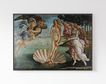 The Birth of Venus by Sandro Botticelli, Boticelli art print, Vintage Art Print, Fine Art Print - Wall Art Poster Print - Sizes A2 A3 A4