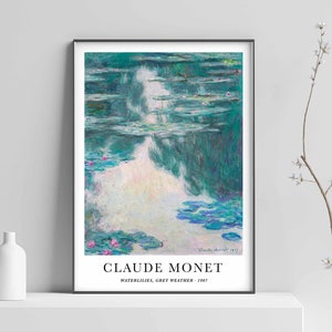 Claude Monet Print, Waterlilies Print, Monet Poster, Monet Print, Modern Art, Art Poster Print, Gift Idea - Wall Art Print -  Sizes A2 A3 A4