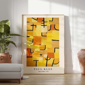 Paul Klee Art Poster, Signs in Yellow, Abstract Print, Abstract Art, Bauhaus Art, Klee Modern Art Print Wall Art Poster Print Sizes A2/A3/A4