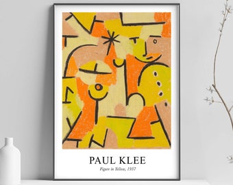 Paul Klee Exhibition Art Poster, Abstract Print, Abstract Art, Pink Art, Modern art, Surrealist  - Wall Art Poster Print - Sizes A2/A3/A4