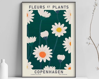 Blumenmarkt Kopenhagen, Blumenmarkt Druck, Blumenmarkt Poster, Blumen Wandkunst, Blumenladen, Florist Geschenk, Wohnkultur Größen A2/A3/A4